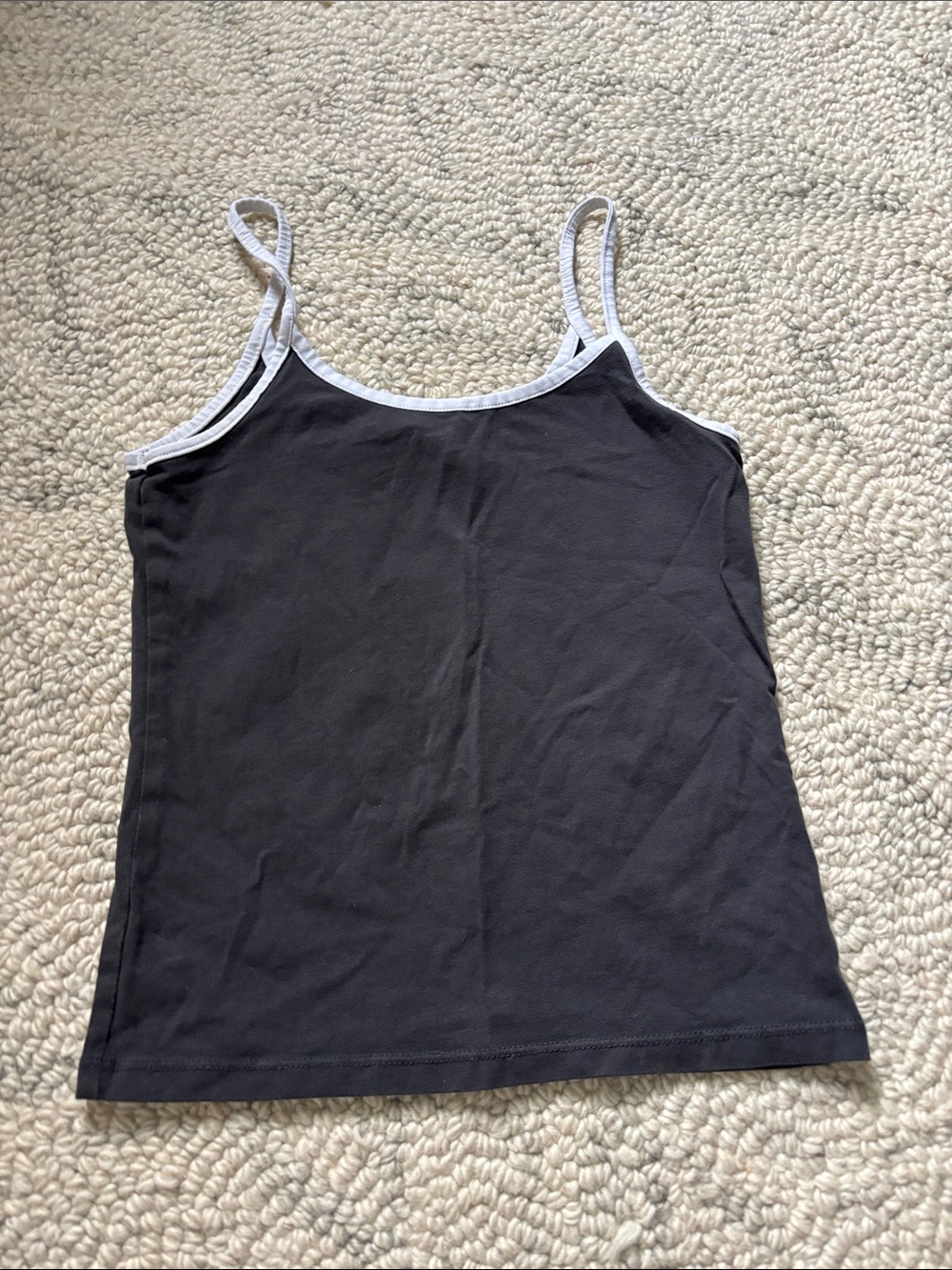 H&M Black Camisole with White Trim